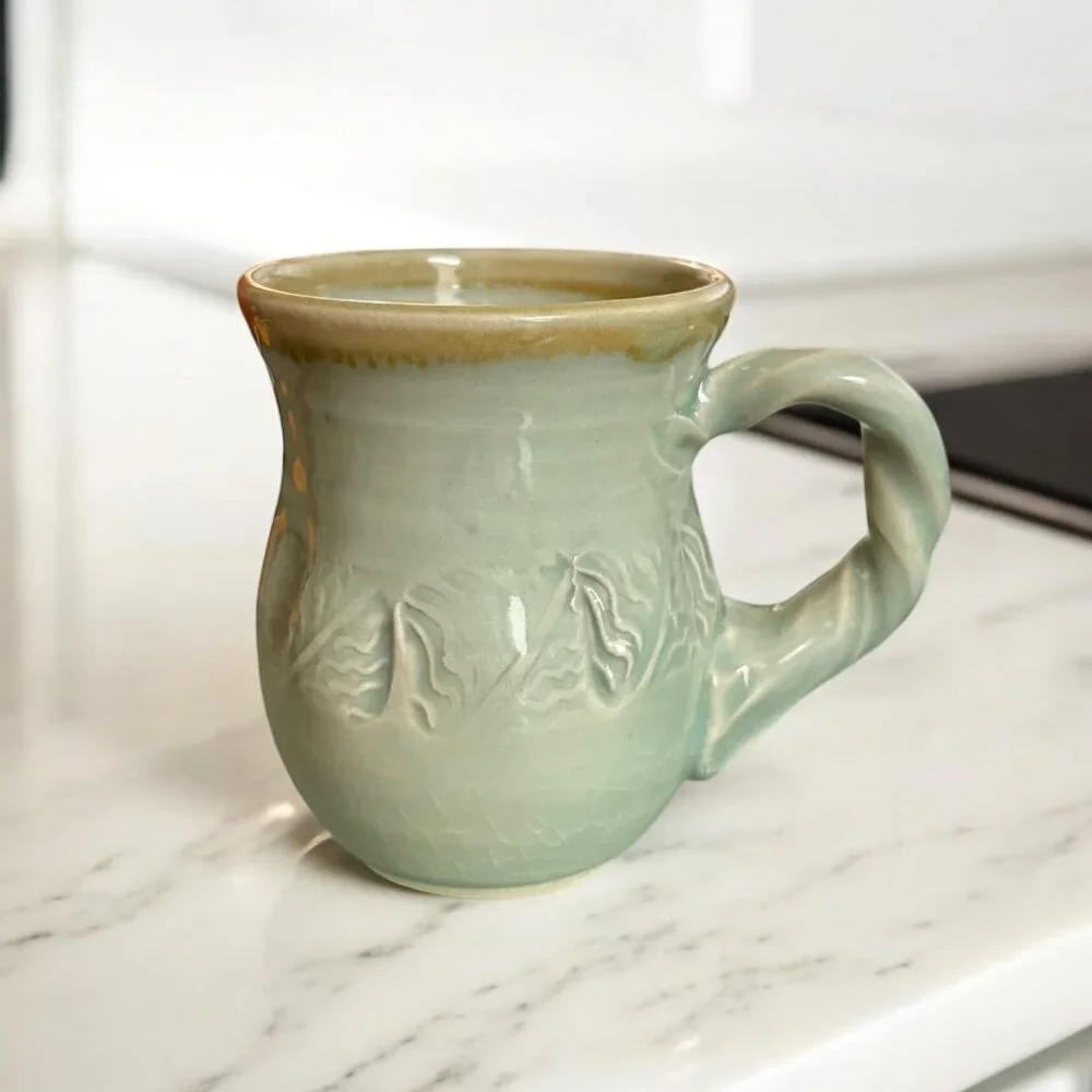 Sunset Canyon Pottery Coffee Cup Mug Signed Handmade Glazed